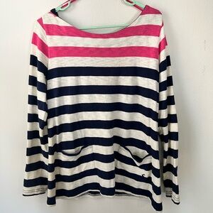 Joules Pink and Cream Striped Top